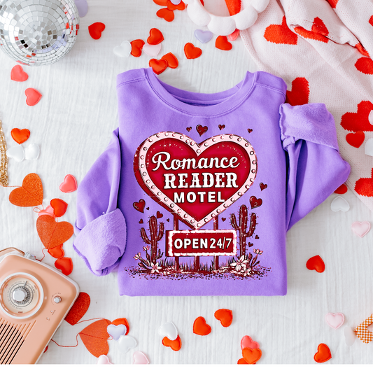 Romance Reader Motel Valentine's DTF Transfer