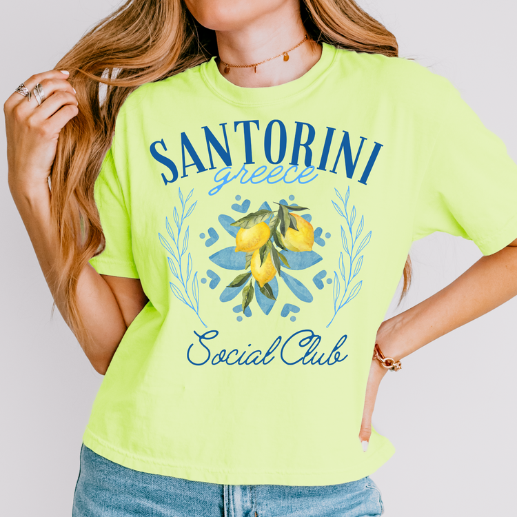 Santorini Greece Social Club DTF Transfers