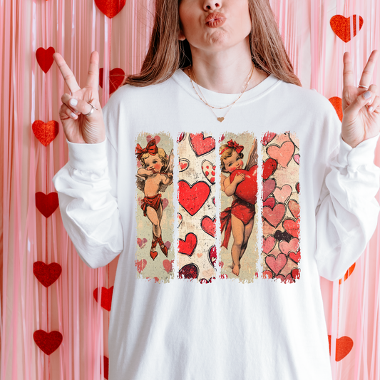 Cupid Distressed Trendy Valentines DTF Transfer