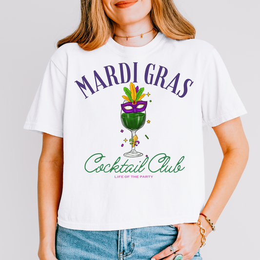 Mardi Gras Cocktail Club DTF Transfer