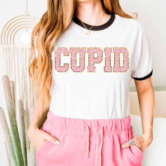 Cupid Faux Chenille Valentine's DTF Transfer