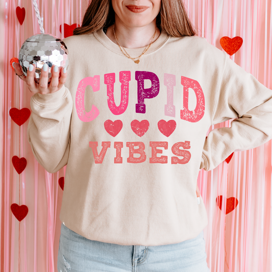 Watercolor Cupid Vibes Valentine's DTF Transfer