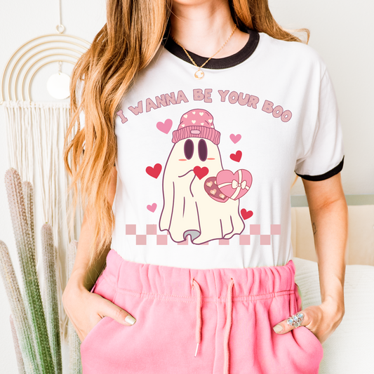 I Wanna be your Boo Valentine's DTF Transfer