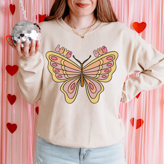 Love Bug Butterfly Valentine's DTF Transfer
