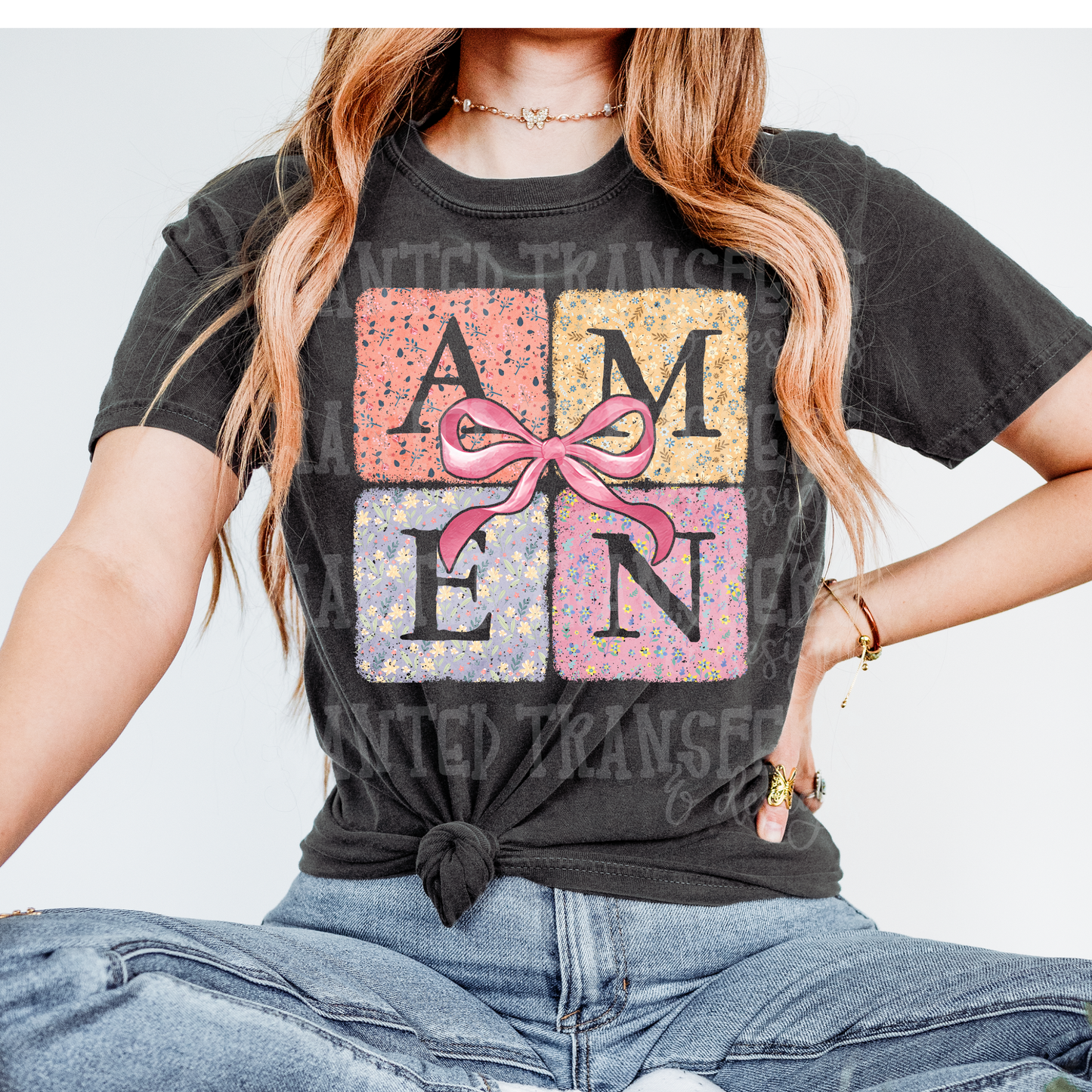 Spring Patchwork Amen Faith DTF Transfer