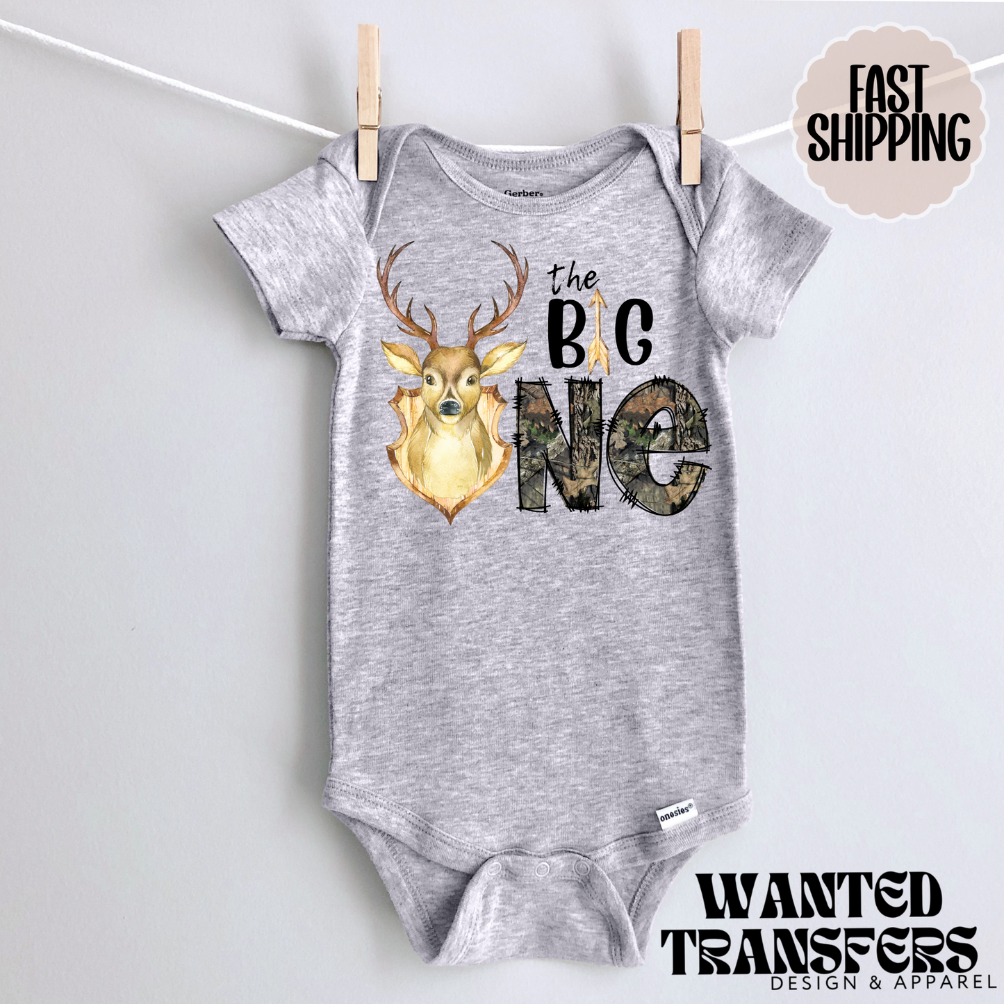 The Big One Hunting Boys Birthday Shirt, Tee, Onesie, Birthday Boys, Hunting, 1st, First Birthday, Toddler, Youth, Kids Bday