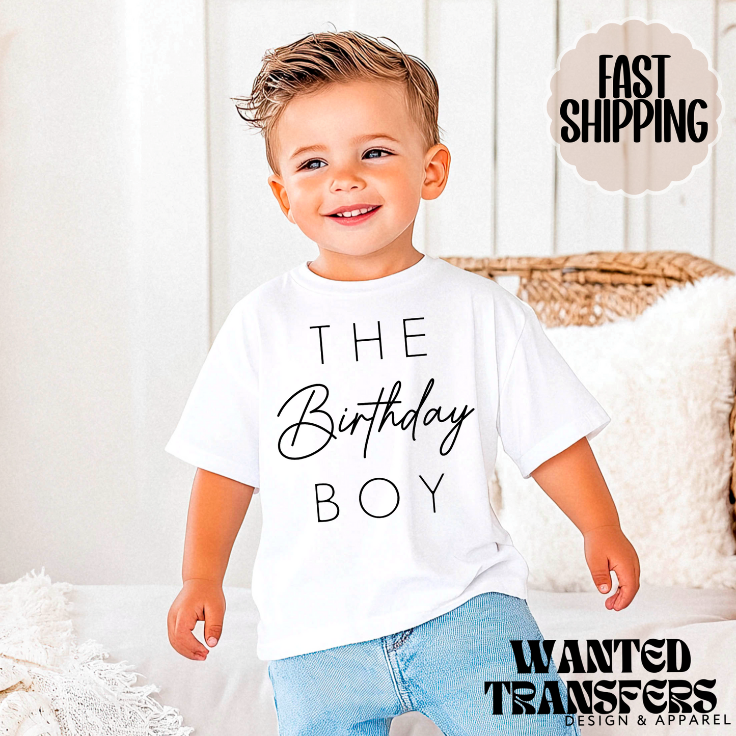 The Birthday Boy Trendy Birthday Shirt, Tee, Onesie, Birthday Boy, All Ages, Toddler, Youth, Kids Bday, Minimalist