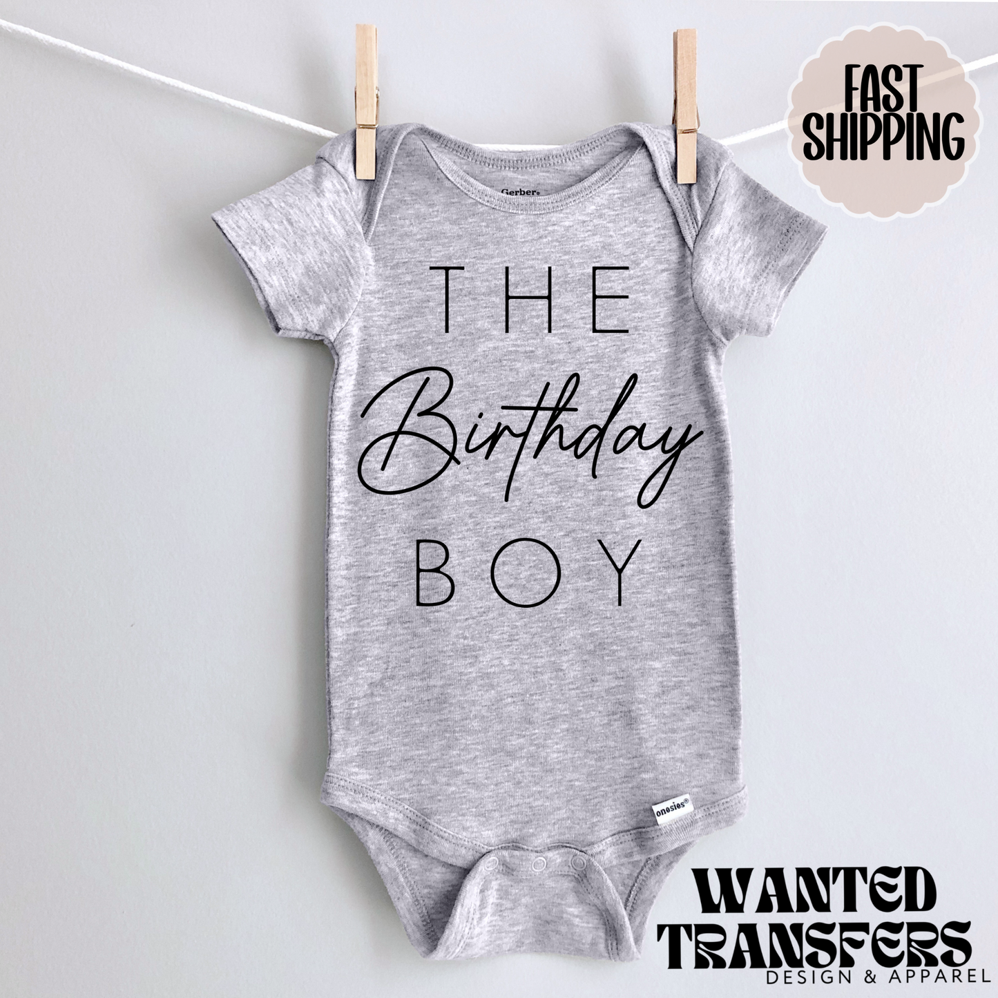 The Birthday Boy Trendy Birthday Shirt, Tee, Onesie, Birthday Boy, All Ages, Toddler, Youth, Kids Bday, Minimalist