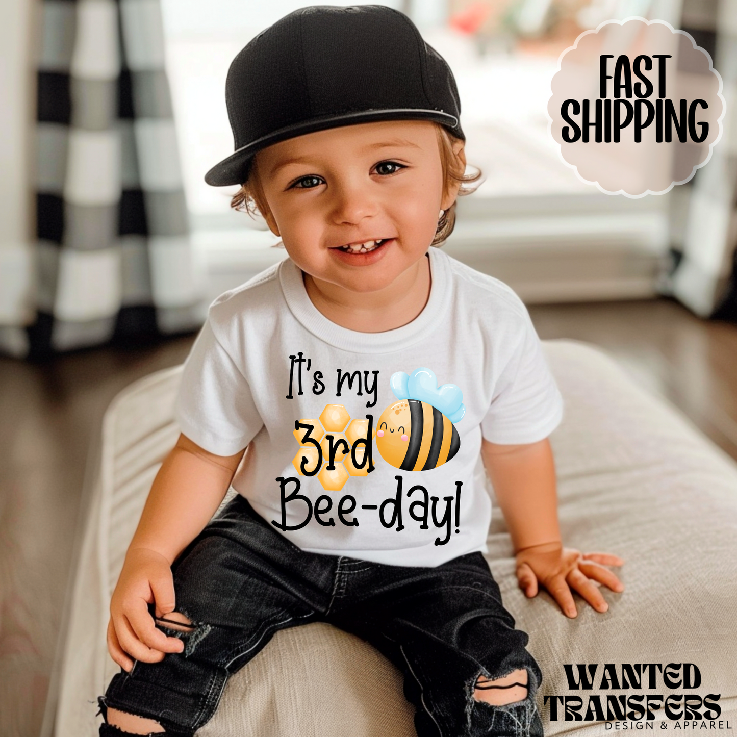 It's my 3rd Birthday Bee Birthday Shirt, Tee, Onesie, Third Birthday, 3rd, Trendy Bee Birthday Tee