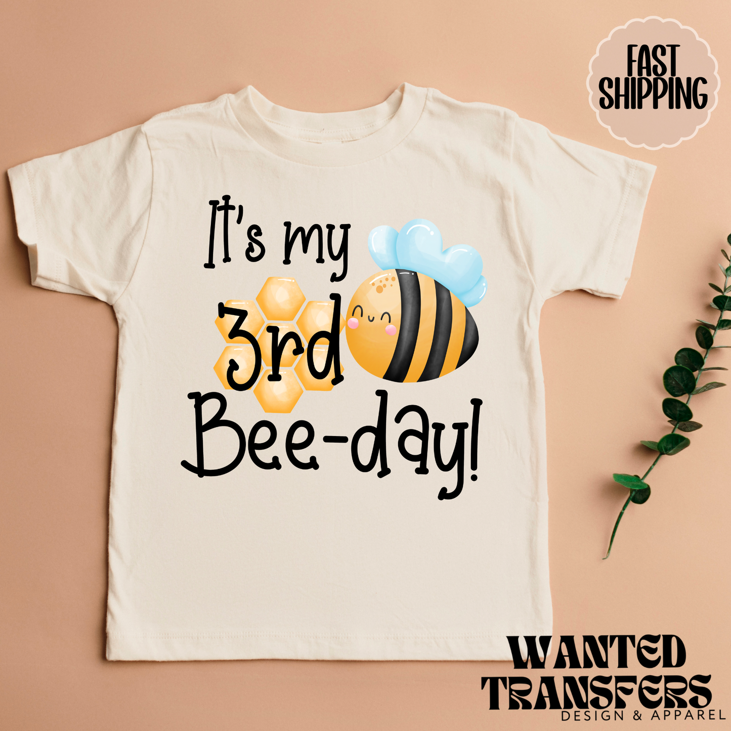 It's my 3rd Birthday Bee Birthday Shirt, Tee, Onesie, Third Birthday, 3rd, Trendy Bee Birthday Tee