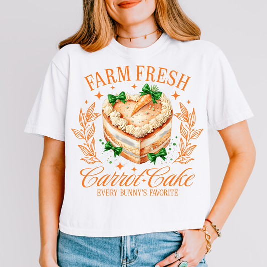 Farm Fresh Carrot Cake Trendy Easter DTF Transfer