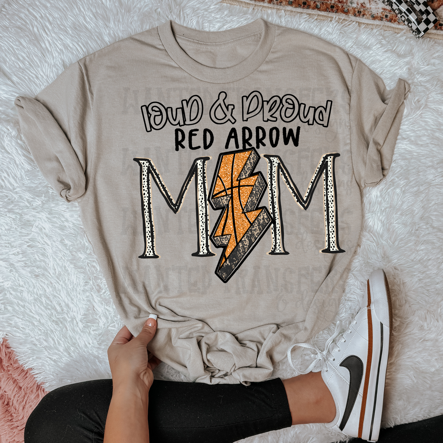 Basketball School Spirit Red Arrow DTF Transfer