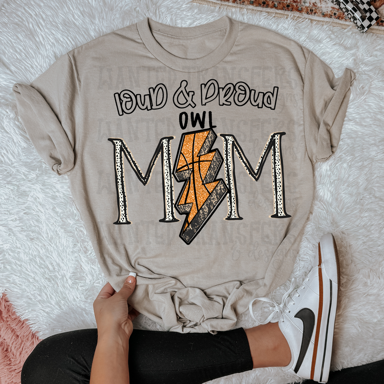 Basketball School Spirit Owl DTF Transfer