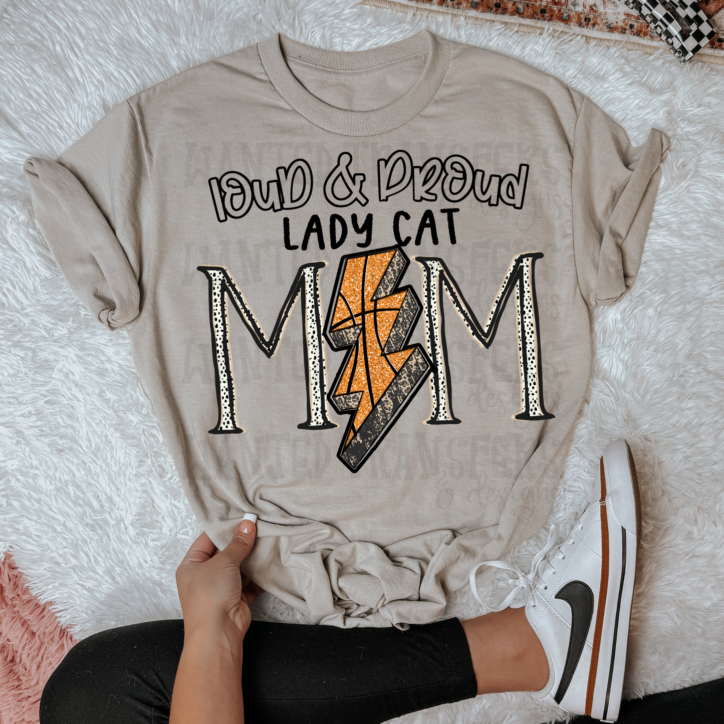 Basketball School Spirit Lady Cat DTF Transfer