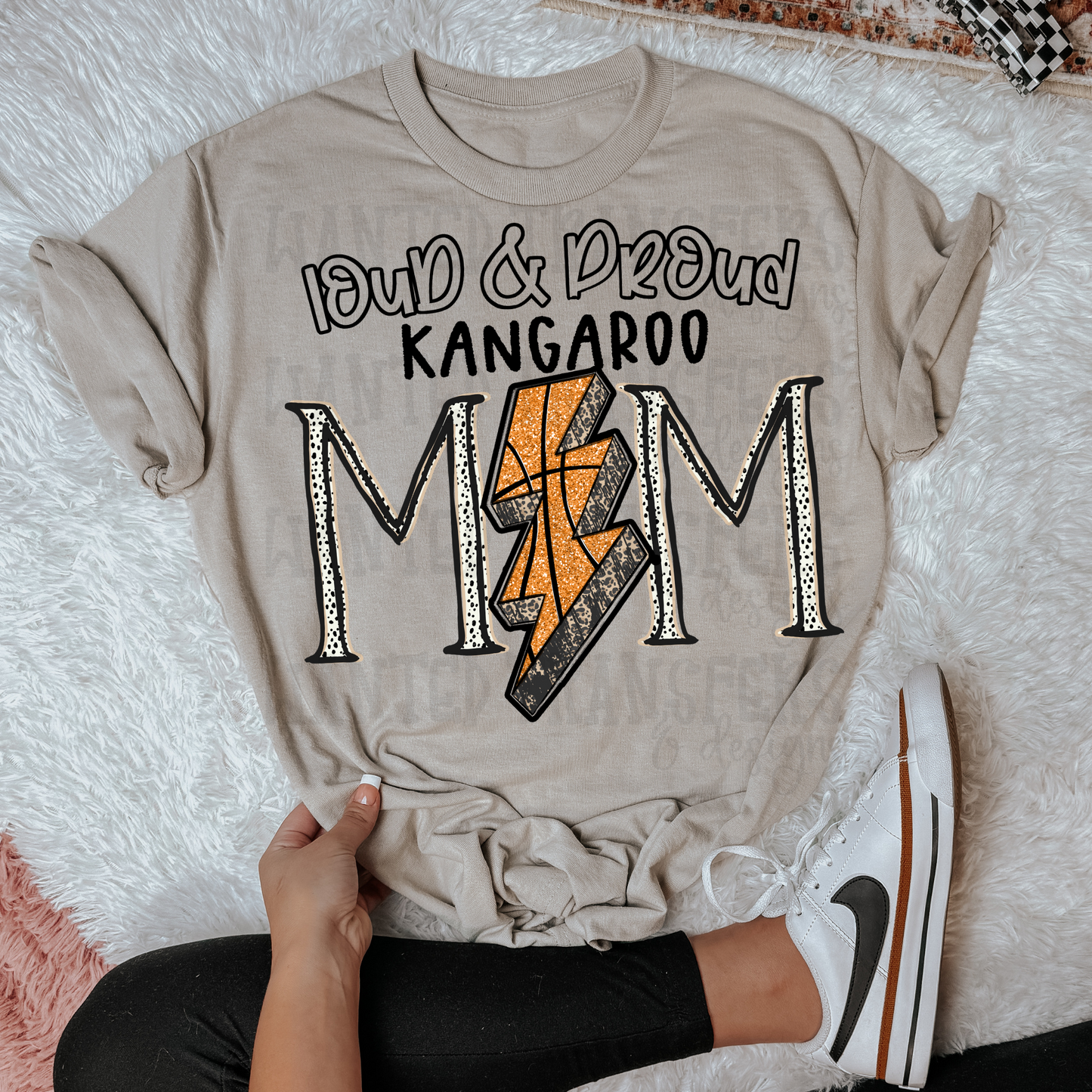 Basketball School Spirit Kangaroo DTF Transfer