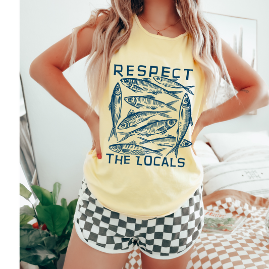 Respect the Locals Navy DTF Transfer