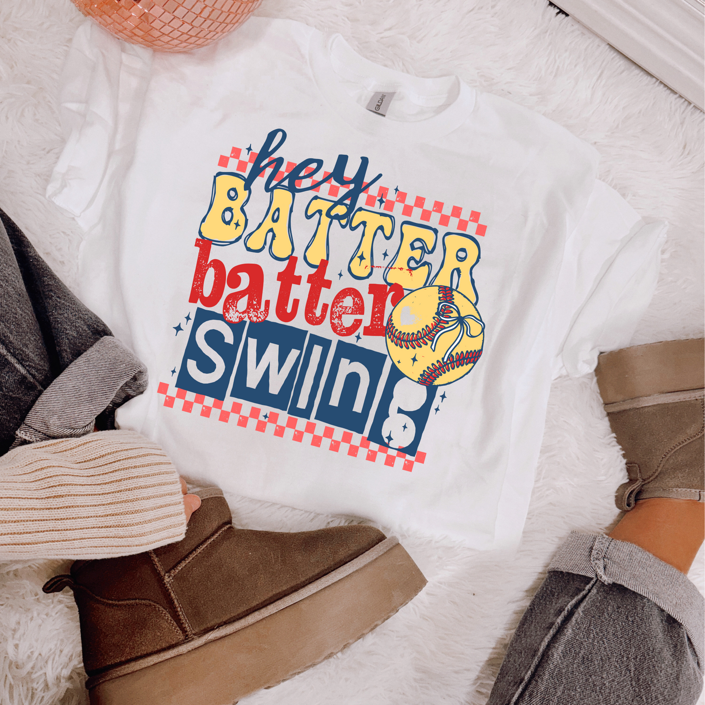 Hey Batter Batter Swing Softball DTF Transfer