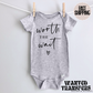 Worth the Wait Pregnancy Announcement Onesie®, New Baby Bodysuit, Reveal Pregnancy Announcement, Cute, Trendy Bodysuit