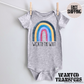 Worth the Wait Rainbow Pregnancy Announcement Onesie®, New Baby Bodysuit, Reveal Pregnancy Announcement, Cute, Trendy Bodysuit