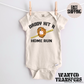 Daddy Hit a Home Run Baseball Pregnancy Announcement Onesie®, New Baby Bodysuit, Reveal Pregnancy Announcement, Cute, Trendy Bodysuit