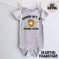 Daddy Hit a Home Run Baseball Pregnancy Announcement Onesie®, New Baby Bodysuit, Reveal Pregnancy Announcement, Cute, Trendy Bodysuit