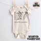 Locally Grown Vegetable Pregnancy Announcement Onesie®, New Baby Bodysuit, Reveal Pregnancy Announcement, Cute, Trendy Bodysuit