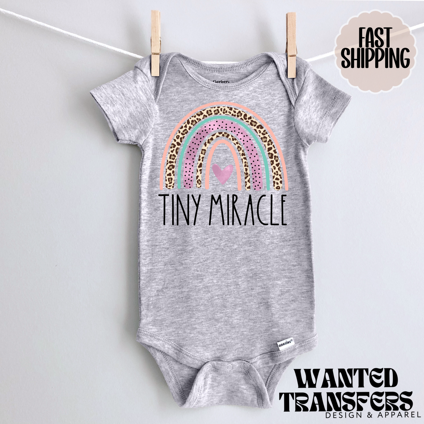 Tiny Miracle Pregnancy Announcement Onesie®, New Baby Bodysuit, Reveal Pregnancy Announcement, Cute, Trendy Bodysuit