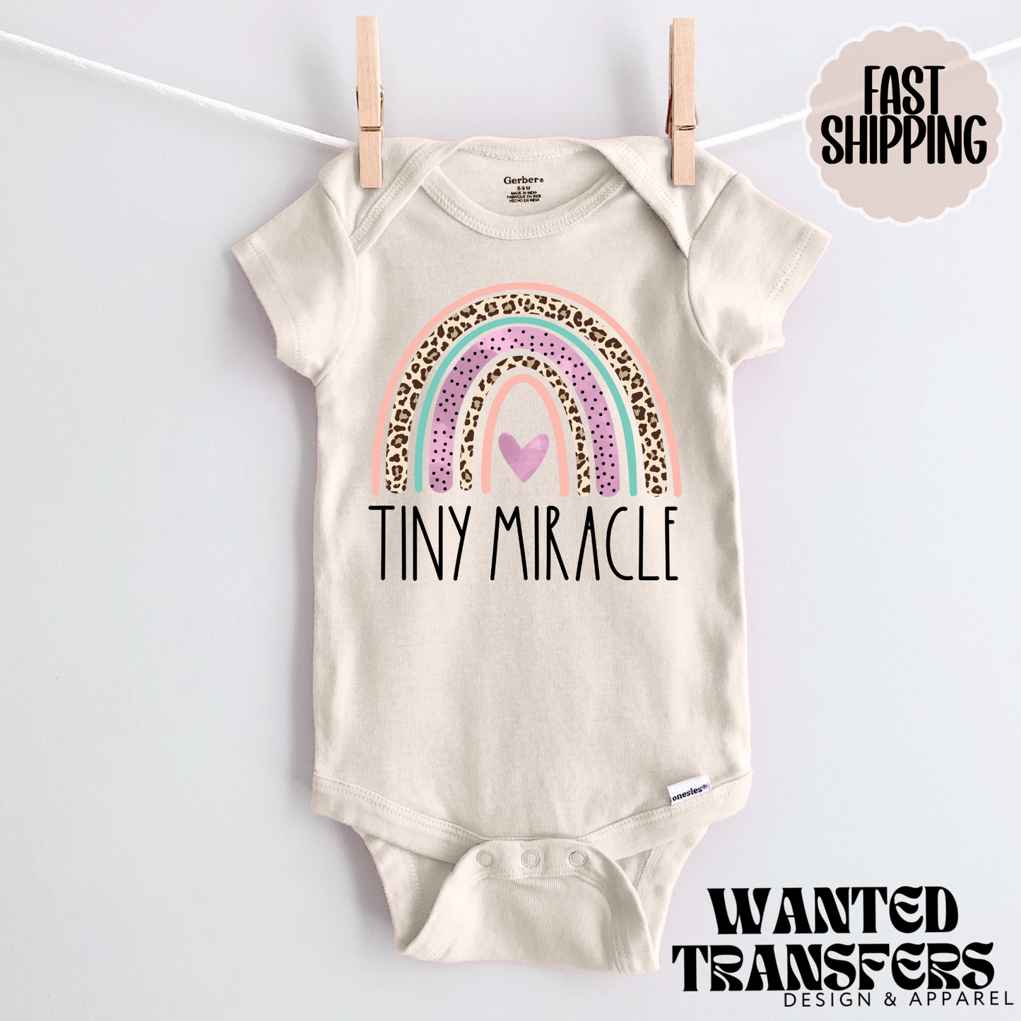 Tiny Miracle Pregnancy Announcement Onesie®, New Baby Bodysuit, Reveal Pregnancy Announcement, Cute, Trendy Bodysuit