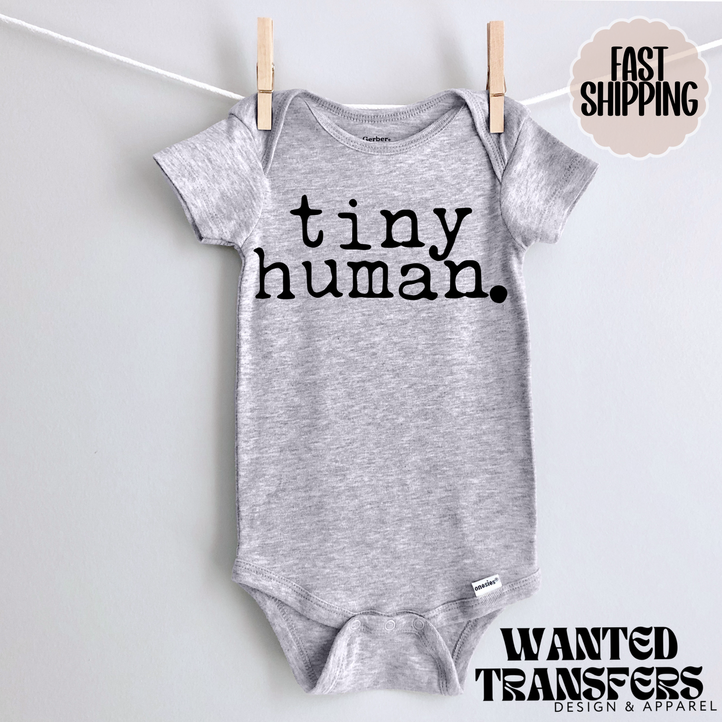 Tiny Human Pregnancy Announcement Onesie®, New Baby Bodysuit, Reveal Pregnancy Announcement, Cute, Trendy Bodysuit