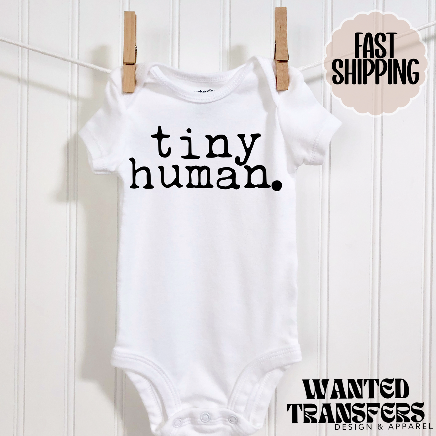 Tiny Human Pregnancy Announcement Onesie®, New Baby Bodysuit, Reveal Pregnancy Announcement, Cute, Trendy Bodysuit