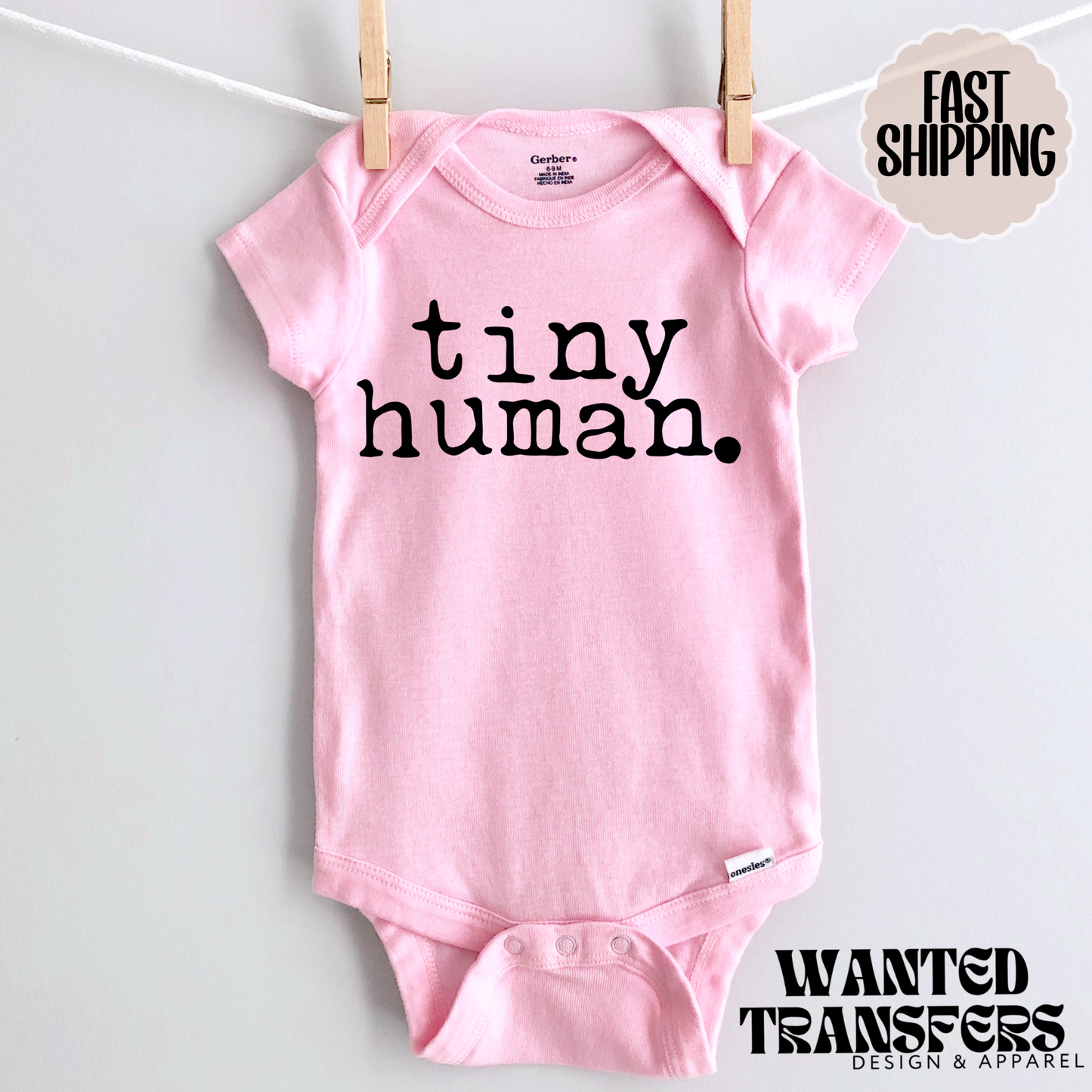 Tiny Human Pregnancy Announcement Onesie®, New Baby Bodysuit, Reveal Pregnancy Announcement, Cute, Trendy Bodysuit