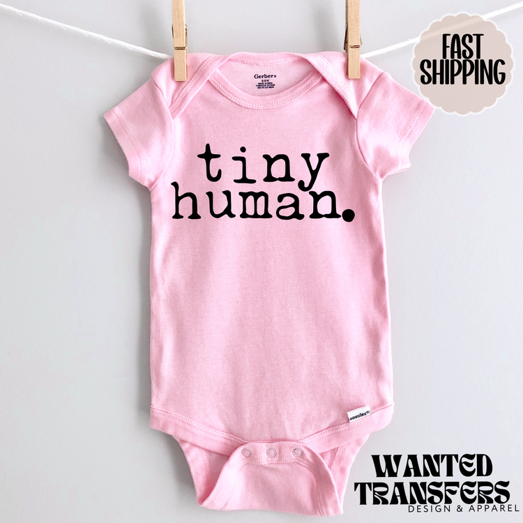Tiny Human Pregnancy Announcement Onesie®, New Baby Bodysuit, Reveal Pregnancy Announcement, Cute, Trendy Bodysuit