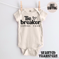 Tie Breaker Coming Soon Pregnancy Announcement Onesie®, New Baby Bodysuit, Reveal Pregnancy Announcement, Cute, Trendy Bodysuit
