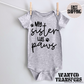 My Sister Has Paws Pregnancy Announcement Onesie®, New Baby Bodysuit, Dog Lover Pregnancy Announcement, Cute, First Baby