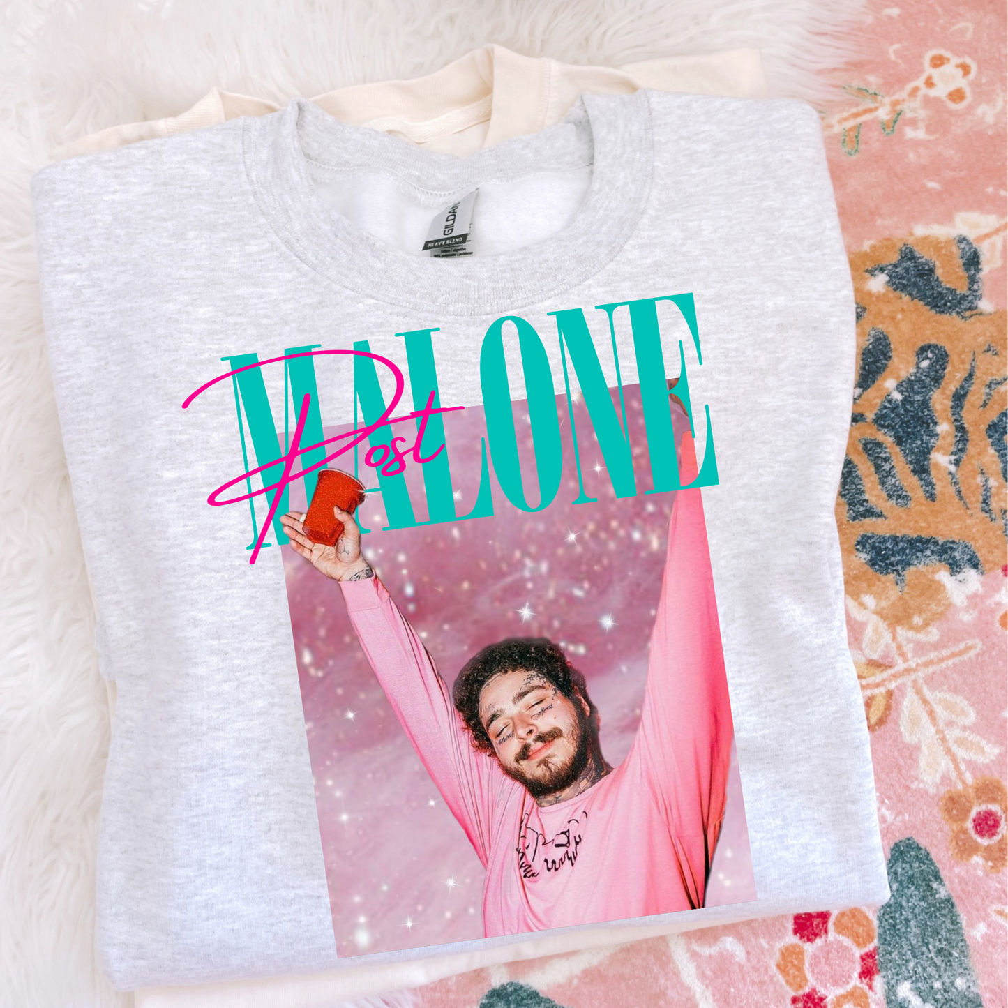 Malone 90's Teal DTF Transfer