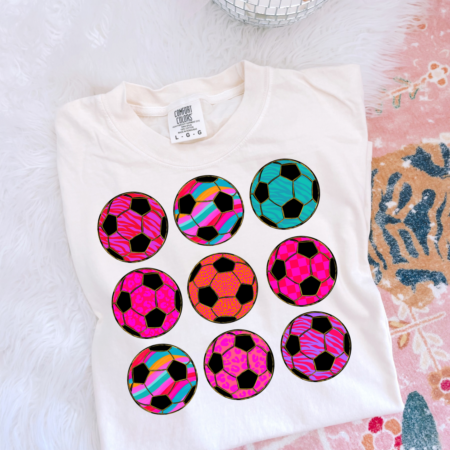 Neon Brushstroke Soccer Variety DTF Transfer