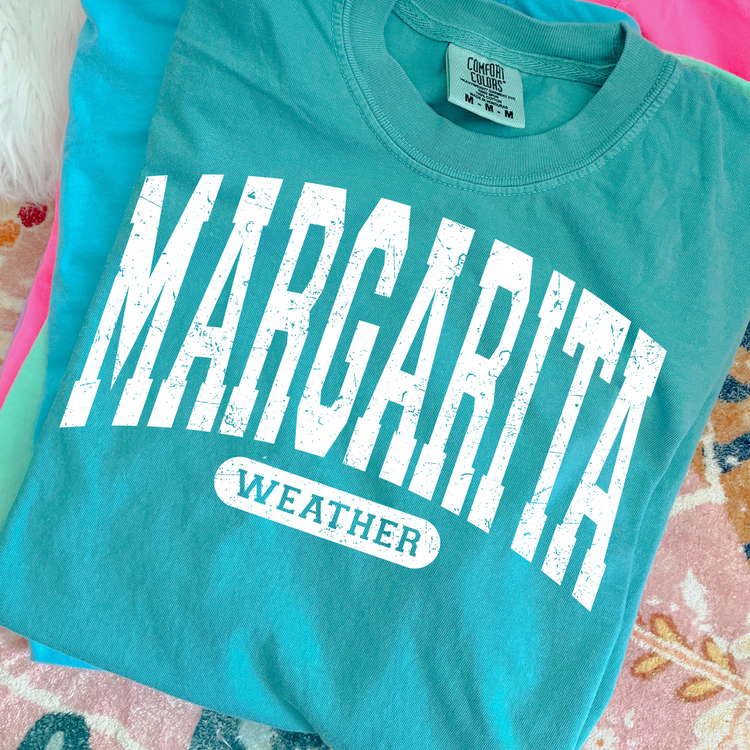 Margarita Weather White Screen Print Transfer