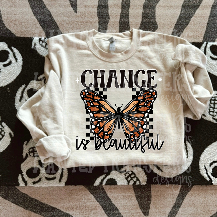 Change is Beautiful Butterfly Exclusive Sublimation Transfer