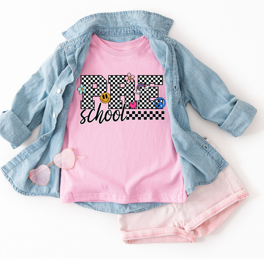 Retro Checkered Preschool Back to School DTF Transfer