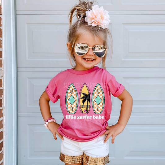 Little Surfer Babe White Exclusive Sublimation Transfer