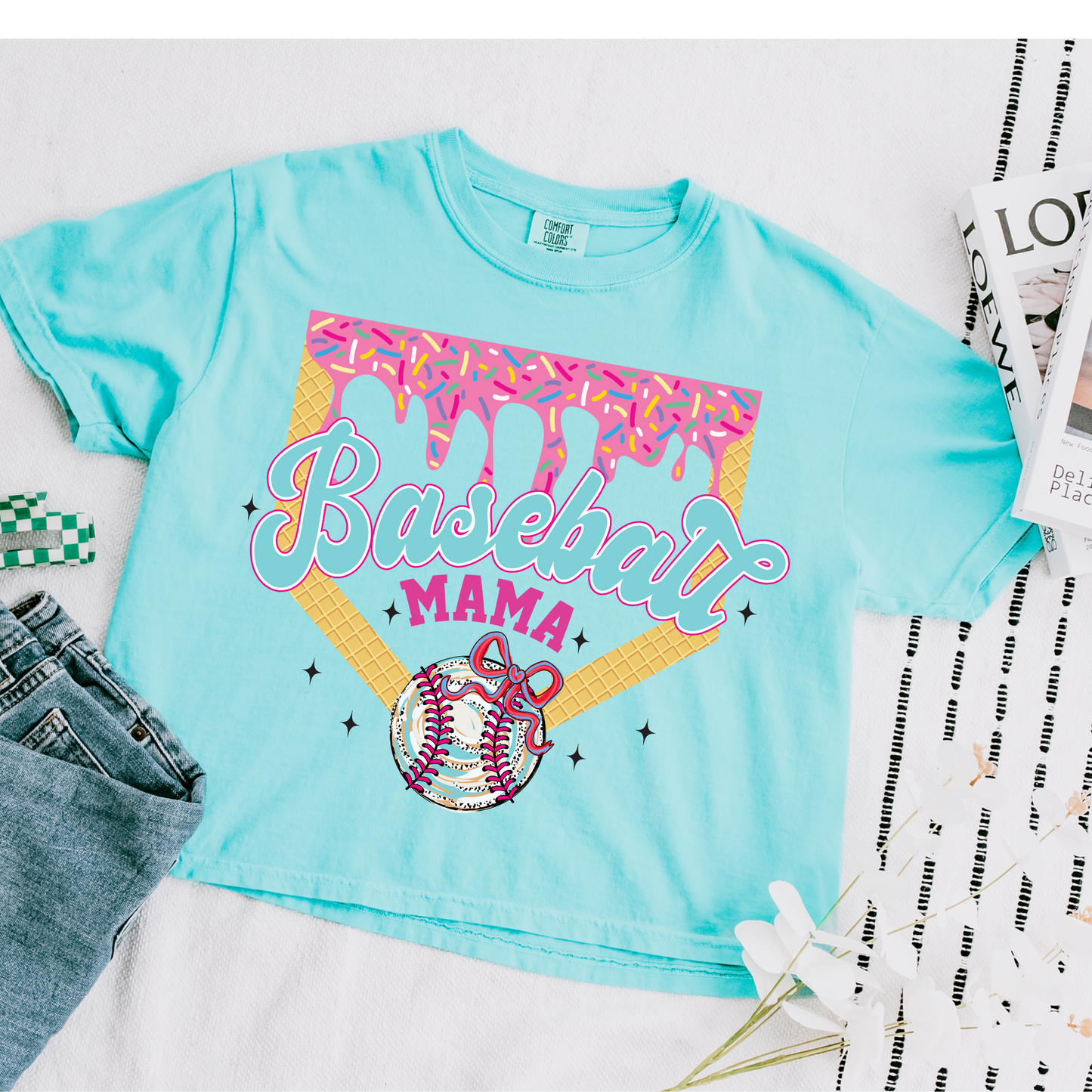 Drip Baseball Mama Homeplate DTF Transfer