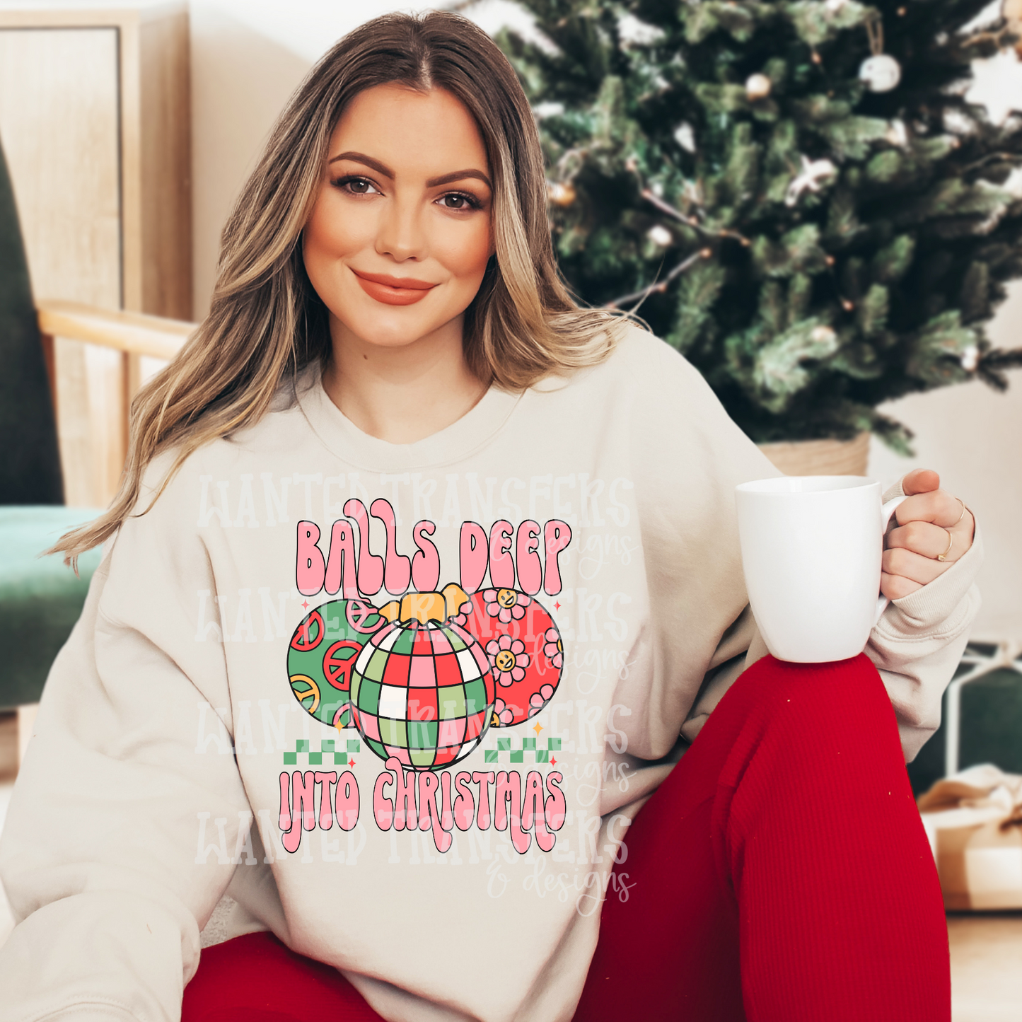 Balls Deep into Christmas Exclusive Sublimation Transfer