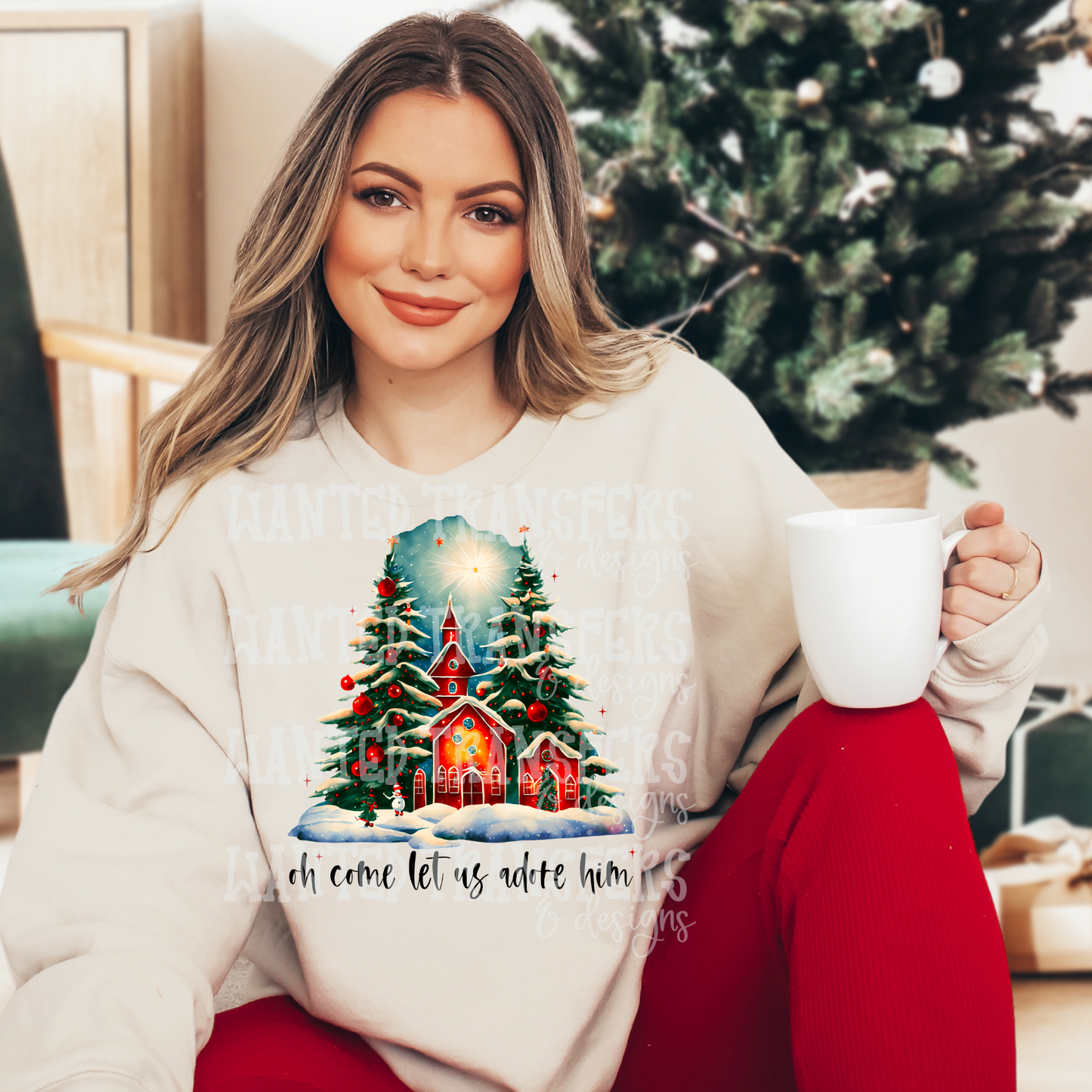 Oh Come Let us Adore Him Nightsky Exclusive Sublimation Transfer