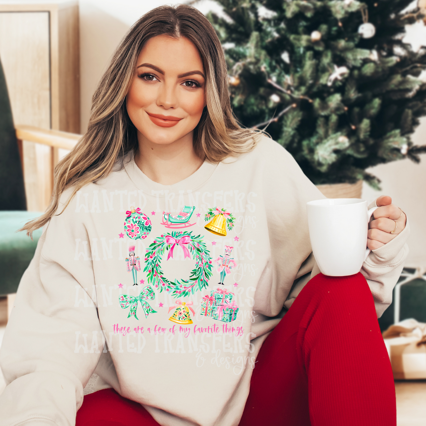 Pink & Green Favorite Things Exclusive Sublimation Transfer
