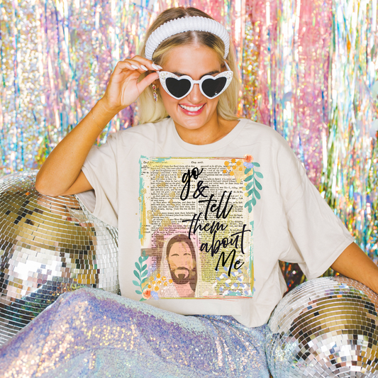 Go & Tell them About Me Faith Hymn DTF Transfer