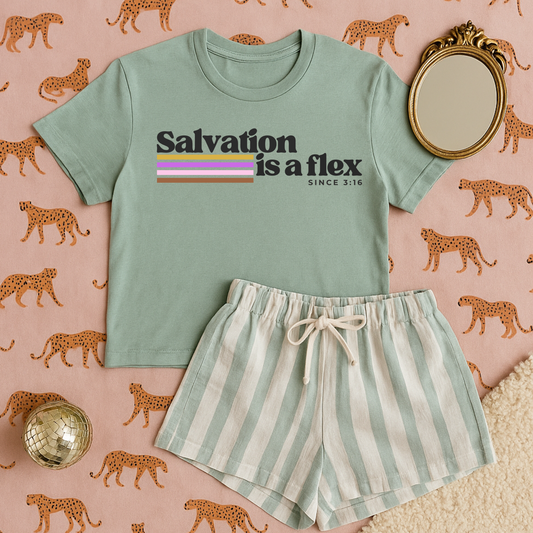 Salvation is a Flex Faith DTF Transfer