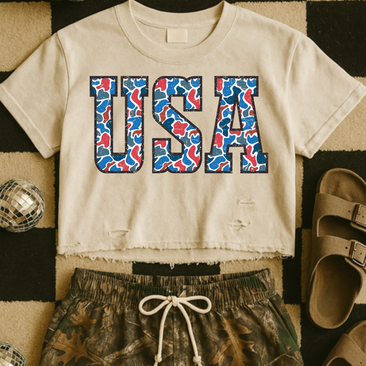 Camo USA DTF Transfer