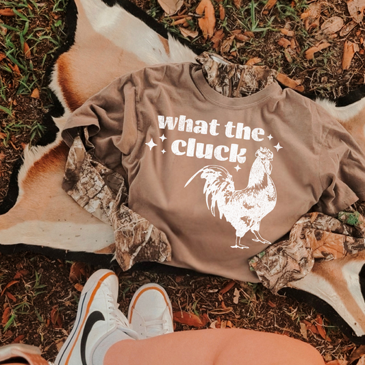 What the Cluck White Chicken DTF Transfer