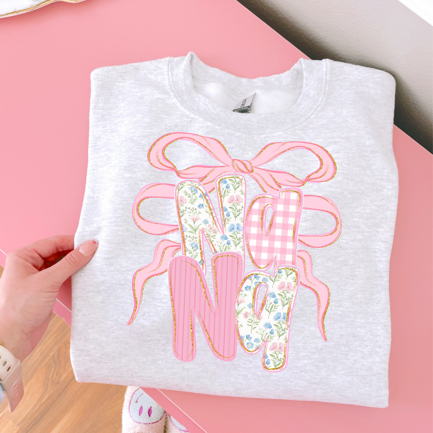 Nana Pink Coquette Floral DTF Transfer