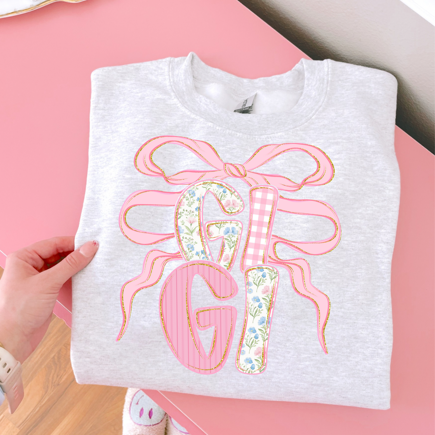 Gigi Pink Coquette Floral DTF Transfer